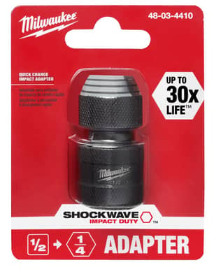 Thumbnail of the MILWAUKEE 1/2 in. SQ TO 1/4 in. HEX SHOCKWAVE™ Impact Socket Adapter
