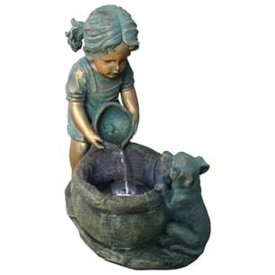 Thumbnail of the Girl with Puppy Fountain, includes energy efficien