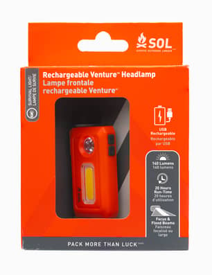 Thumbnail of the SOL Rechargeable Venture Headlamp