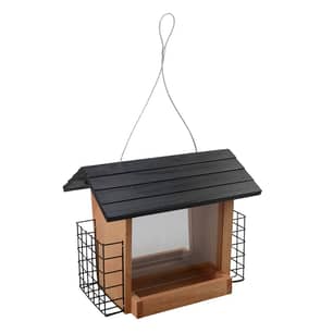 Thumbnail of the Farm Pro® Wooden Hopper Feeder with Suet Cages