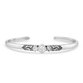 Thumbnail of the Montana Silversmiths® Sparkling Wheat Crystal Cuff Bracelet
