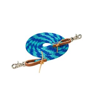 Thumbnail of the Weaver Leather Poly Roper Rein Blue/Turquoise 3/8" x 8'