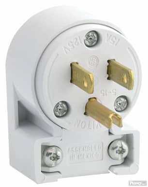 Thumbnail of the Angle Plug 15A 125V 2P 3W in White