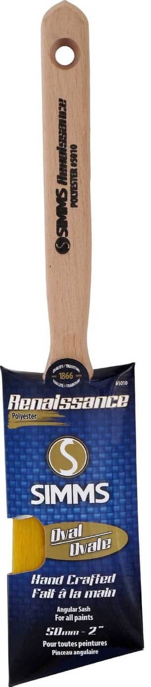 Thumbnail of the Renaissance 50mm angular Oval brushes, Nylyn blend filaments superior pick-up and release for all paints