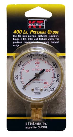 Thumbnail of the K-T PRESSURE GAUGE ACETYLENE 400 LB