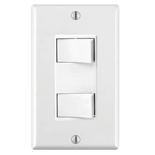 Thumbnail of the Decora Dual Rocker Combination Switch 15A 120V in White