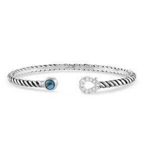 Thumbnail of the Montana Silversmiths® Infinite Luck Turquoise Cuff Bracelet