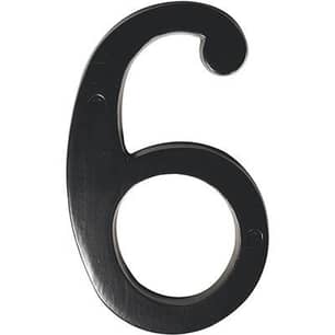 Thumbnail of the #6 CLASSIC 6 INCH HOUSE NUMBER MATTE BLACK