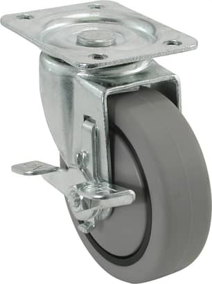 Thumbnail of the CASTER SOFT TPR: 3″ (75mm) Swivel Plate w/Brake