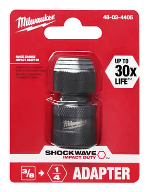 Thumbnail of the MILWAUKEE 3/8 in. SQ TO 1/4 in. HEX SHOCKWAVE™ Impact Socket Adapter