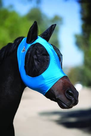 Thumbnail of the Professional's Choice Comfort Fit Lycra Horse Fly Mask, Pacific Blue