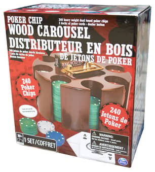 Thumbnail of the POKER CHIP WOOD CAROUSEL SET WITH 240 POKER CHIPS