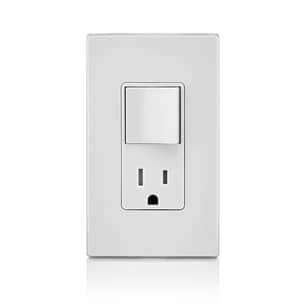 Thumbnail of the Decora Combination Switch/Receptacle 15A 120VAC Single-Pole Switch Tamper-Resistant outlet in White
