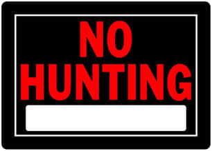 Thumbnail of the 10" X 14" Sign - No Hunting