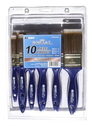 Thumbnail of the Promotional paint brush 10 piece polyester/nylon brush set., sze (2) 13mm, (2) 25mm, (3) 38mm and (2) 50mm.