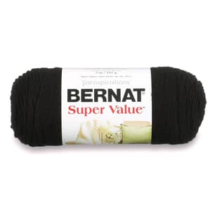 Thumbnail of the Black Super Value Yarn (4 - Medium) By Bernat