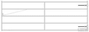 Thumbnail of the 2W Heavy Duty Corral Gate (400 Series 5 Rail) - 2"13 Gauge, 10ft.