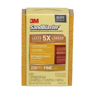Thumbnail of the 3M™ SandBlaster™ Advanced Sanding Sanding Sponge, 20907-220 ,220 grit, 3 3/4 in x 2 1/2 x 1 in, 1/pk