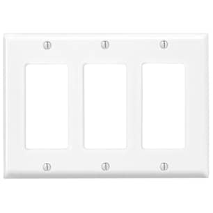 Thumbnail of the 3-Gang Decora/GFCI Device Decora Wallplate in White