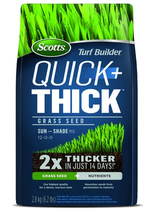 Thumbnail of the Scotts Turf Builder Quick & Thick Grass Seed Sun-Shade Mix 12-0-0