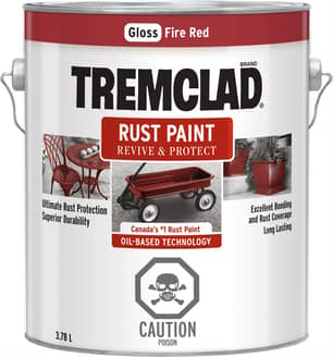 Thumbnail of the Tremclad Rust Paint Fire Red 3.78L