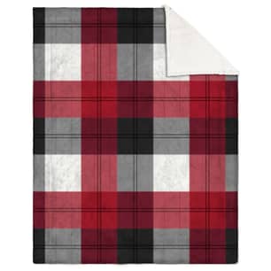 Thumbnail of the Plaid Printed Faux Fur Throw with Sherpa Reverse 48" x 60"