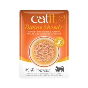 Thumbnail of the Catit Divine Shreds Chicken Salmon and Pumpkin 75g