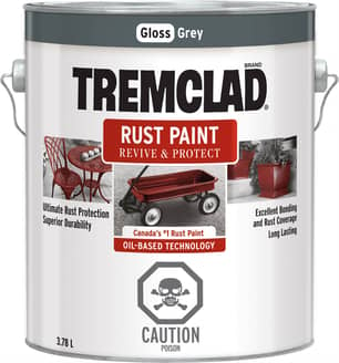 Thumbnail of the Tremclad Rust Paint Grey 3.78L