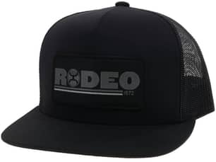 Thumbnail of the Black 5 Panel Trucker Cap With White Grey And Black Patch