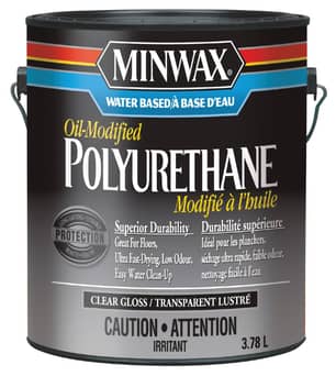 Thumbnail of the MINWAX® WATER BASED OIL-MODIFIED POLYURETHANE| GLOSS CLEAR| 3.78L