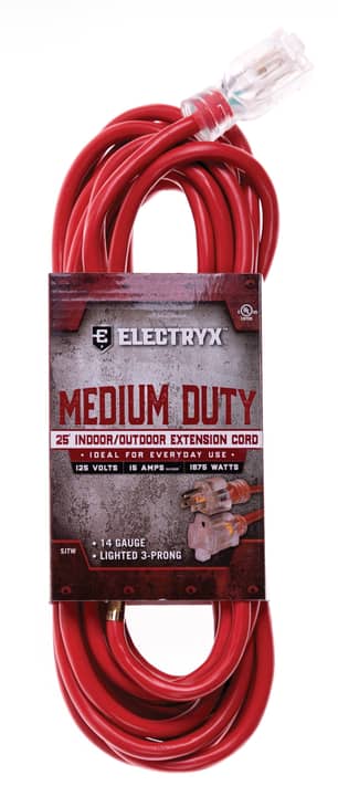 Thumbnail of the Electryx Medium Duty 25' Indoor/Outdoor Extension Cord