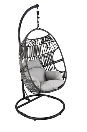 Thumbnail of the Lakewood® Steel & Wicker Hanging Egg Chair