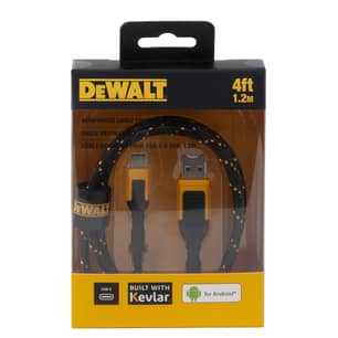 Thumbnail of the Dewalt Reinforced Braided Cable for USB-A to USB-C, 4 ft.