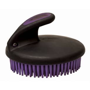 Thumbnail of the Palm-Held Fine Curry with Small Rubber Bristles, Purple/Black