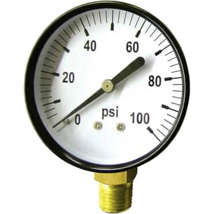 Thumbnail of the GAUGE 100 PSI 1/4 LM2" DIAL ST