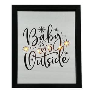 Thumbnail of the CF COLLECTION  Glass Wall Decor Led 12" X 15.5" Baby It'S Cold…