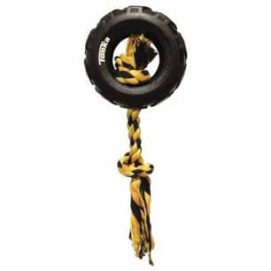 Thumbnail of the Tonka 3 3/4" Tire with Rope Dog Toy