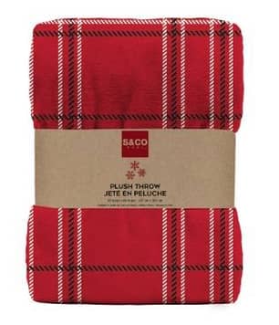 Thumbnail of the S&CO. HOME Throw Xmas Knit Prited 48X60 Holiday Plaid