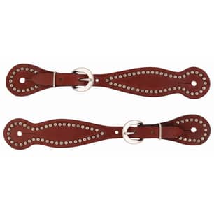 Thumbnail of the Bridle Leather Ladies' Spur Straps with Spots, Chestnut