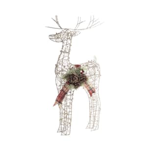Thumbnail of the Gold Wire Christmas Reindeer Decor w/ 20 LEDs