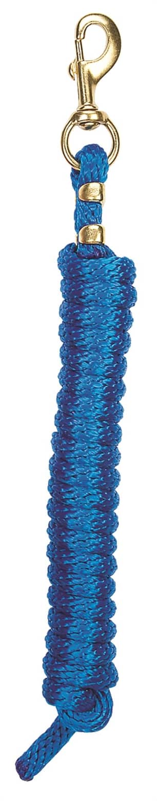 Thumbnail of the Weaver Leather 10' Poly Lead Rope with Brass 225 Snap, Blue