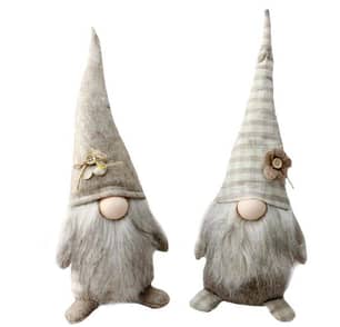 Thumbnail of the 2 ASSORTED MED BEIGE FABRIC GNOMES