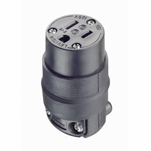 Thumbnail of the Connector 15 Amp 125 Volt 2-Pole 3-Wire in Black