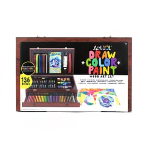 Thumbnail of the ART 101? 136-PIECE DRAW COLOR AND PAINT WOOD ART S