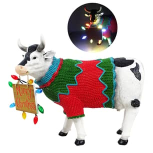 Thumbnail of the Holiday Farm Lighted Cow Statuary