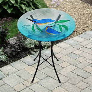 Thumbnail of the Hummingbird Harmony Glass Birdbath