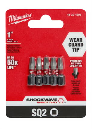 Thumbnail of the MILWAUKEE SHOCKWAVE™ IMPACT BITS SQUARE #2 1IN 5PK