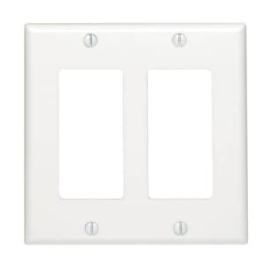 Thumbnail of the 2-Gang Decora/GFCI Device Decora Wallplate in White