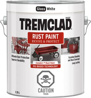 Thumbnail of the Tremclad Rust Paint Gloss White- 3.78L