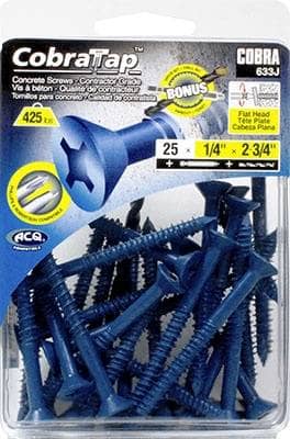 Thumbnail of the METAL CONCRETE SCREW ANCHOR WITH BLUE COATING 1/4" X 2-3/4"